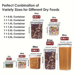 7pc Airtight Food Storage Containers Set with Marker Label for Pantry