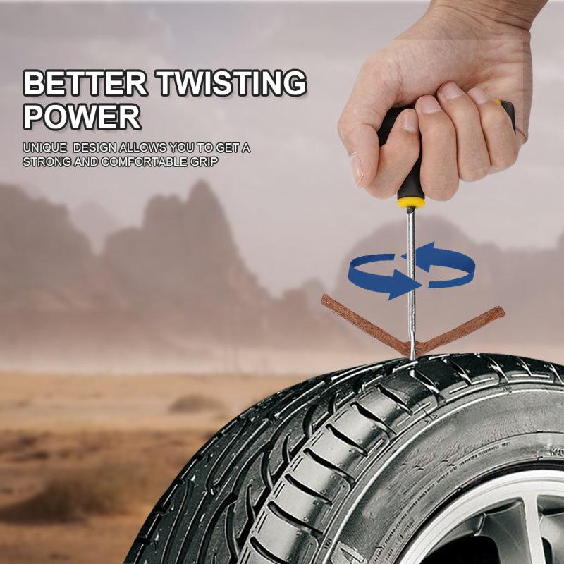 4pcs RV Tire Repair Tools Kit w/ Rubber Strips Tubeless Tyre Puncture Plug Set