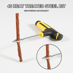 4pcs RV Tire Repair Tools Kit w/ Rubber Strips Tubeless Tyre Puncture Plug Set