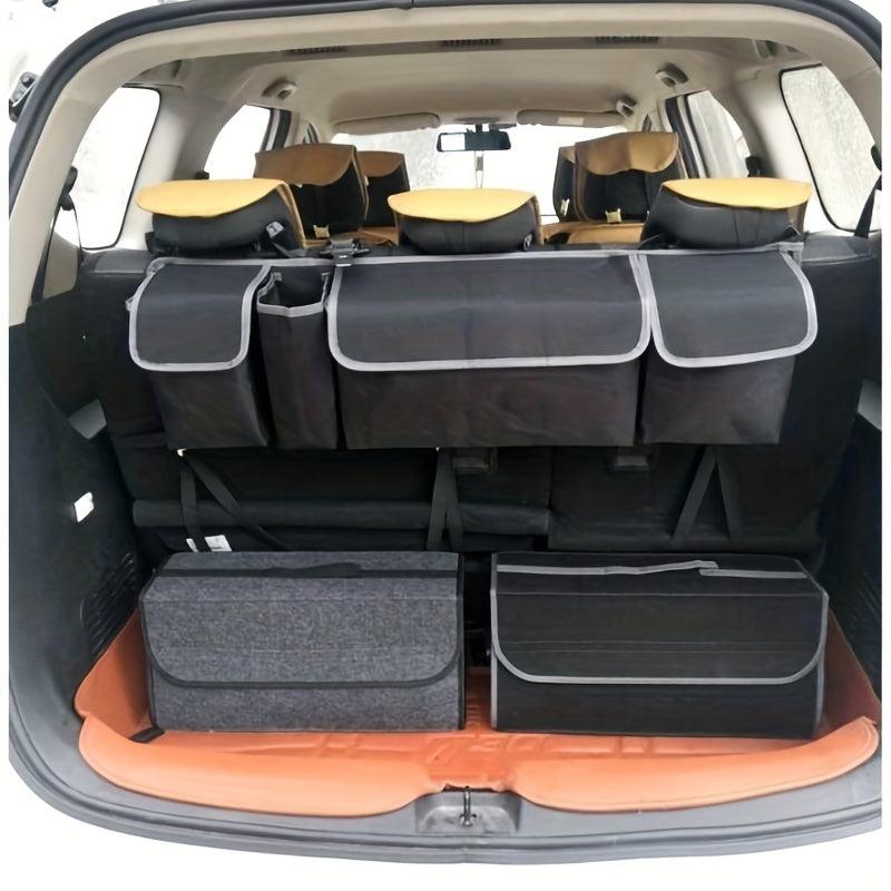 Car Storage Box Foldable Trunk Organizer Felt Cloth Case
