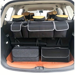Car Storage Box Foldable Trunk Organizer Felt Cloth Case