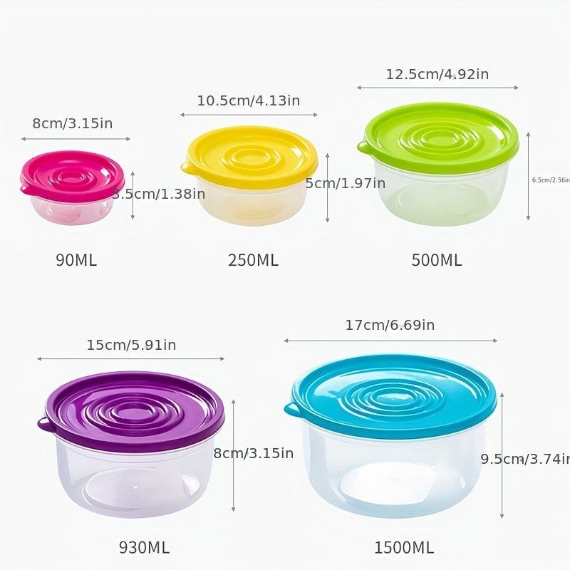 Microwave Oven Fresh-keeping Box Set Sealed Plastic Bowl