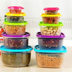 Microwave Oven Fresh-keeping Box Set Sealed Plastic Bowl