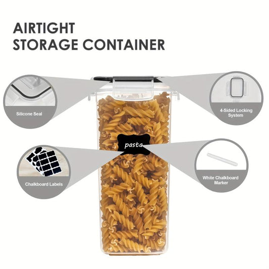 Airtight Food Storage Container Set, BPA Free, Dishwasher Safe, Labels Included