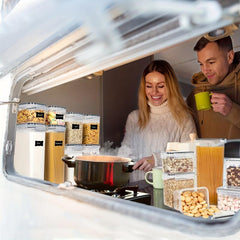 Airtight Food Storage Container Set, BPA Free, Dishwasher Safe, Labels Included