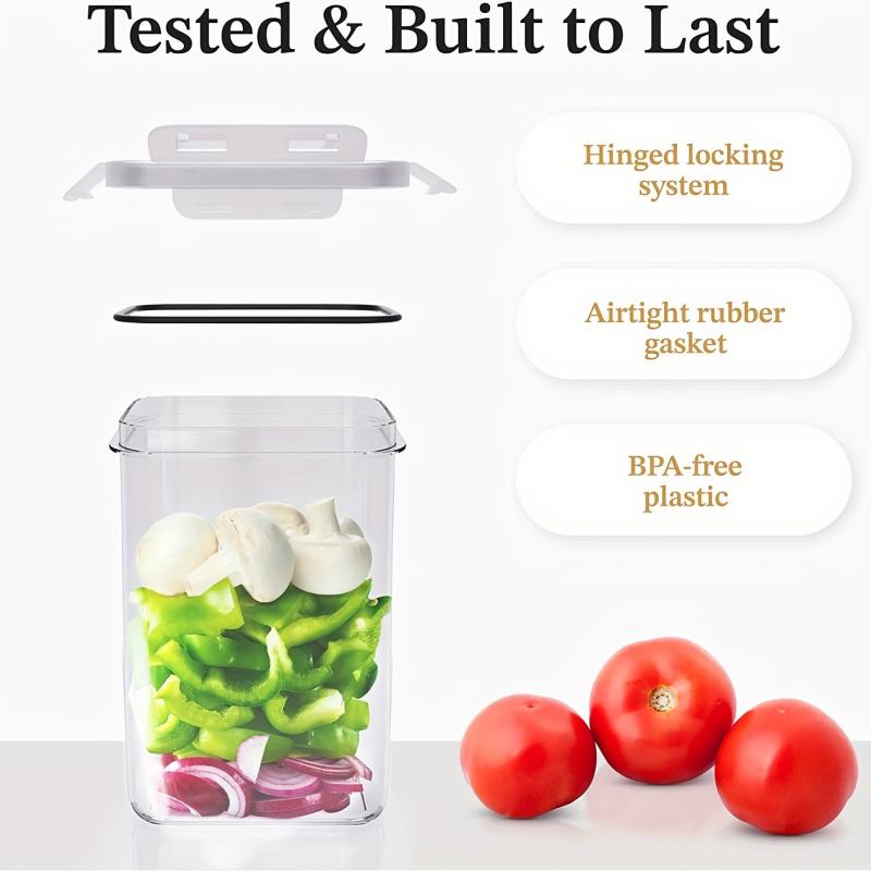 5-Piece Airtight Food Storage Containers Set with Lids BPA Plastic Canisters