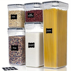 5-Piece Airtight Food Storage Containers Set with Lids BPA Plastic Canisters
