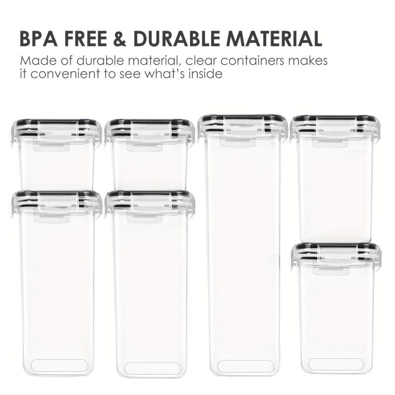 7pcs BPA Airtight Food Storage Containers Set with Lables Dishwasher Safe