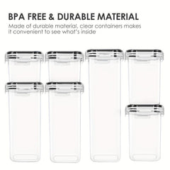 7pcs BPA Airtight Food Storage Containers Set with Lables Dishwasher Safe