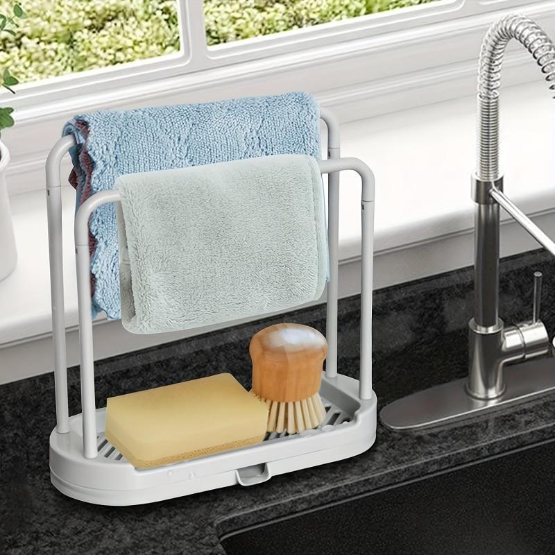 Sponge Holder Dishcloth Hanger Kitchen Sink Rack Organizer Stand