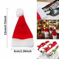10 pcs Christmas Tableware Holder Bag Set Xmas Home Decor Christmas Ornament