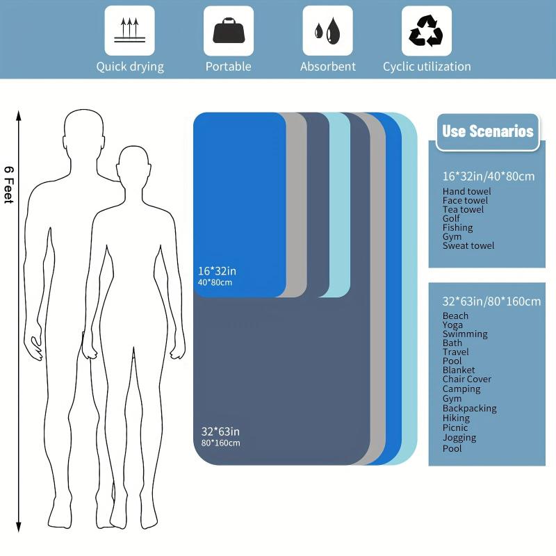 Quick Drying Microfiber Bath Towel Lightweight And Absorbent