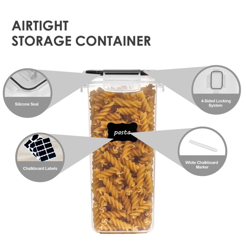6pcs Airtight Food Storage Container BPA Free Kitchen Pantry Organization