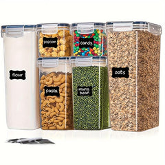 6pcs Airtight Food Storage Container BPA Free Kitchen Pantry Organization