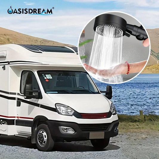 Adjustable High Pressure Shower Head 5 Mode Spa-Like Shower Wall Bracket Hose