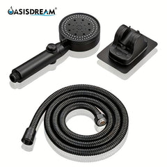Adjustable High Pressure Shower Head 5 Mode Spa-Like Shower Wall Bracket Hose