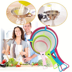 4pcs Multifunctional Mesh Strainer Handle Tea Juice Flour Soy Milk