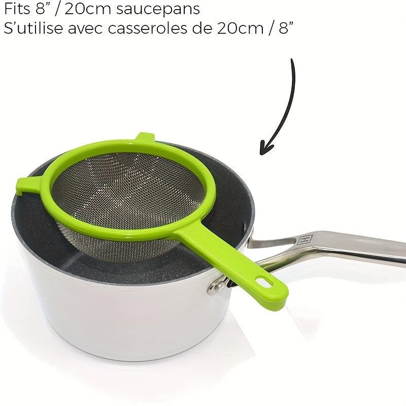 4pcs Multifunctional Mesh Strainer Handle Tea Juice Flour Soy Milk