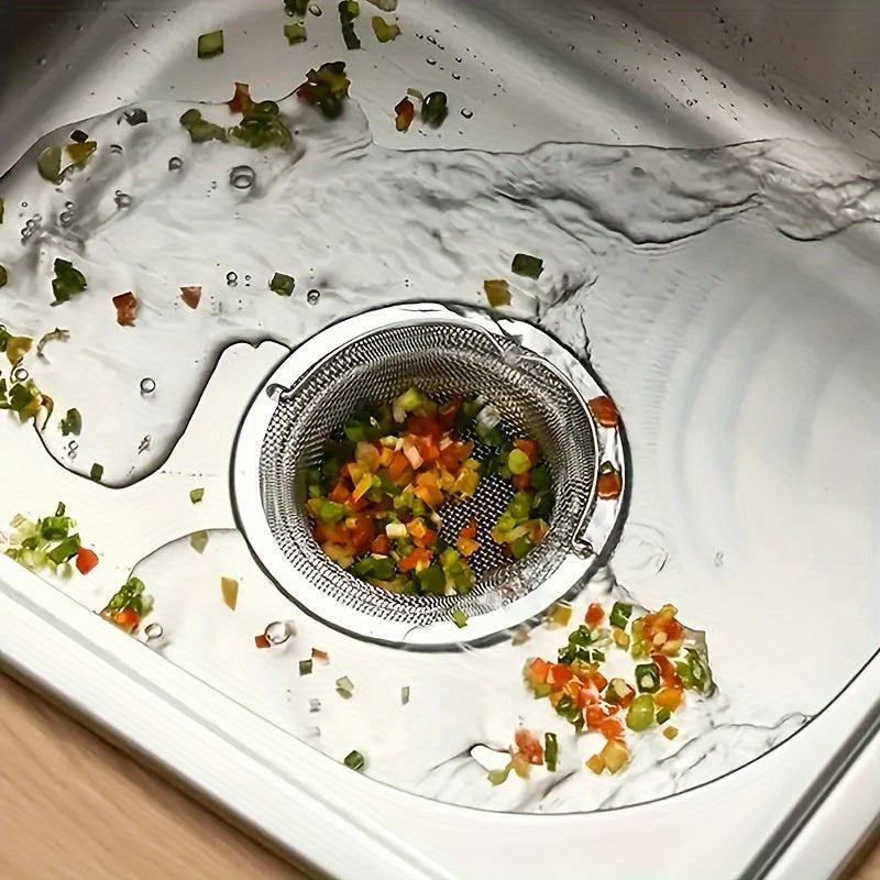 Stainless Steel Sink Strainer with Handle - for RV, Restaurant, Dishwasher