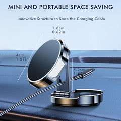 Car Magnet Phone Holder 360 Rotation Foldable Fit iPhone GPS Smartphone