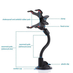 Dashboard Curved Phone Car Mount Holder 360 Rotation