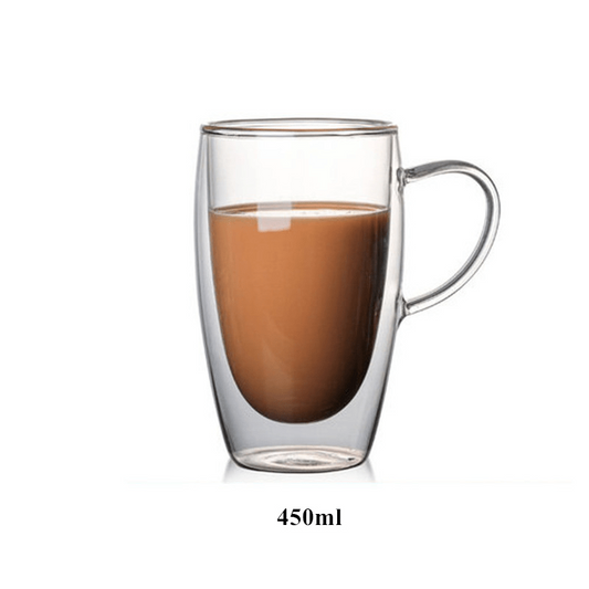 Double Layer Heat Resistant Glass Cup for Tea Milk Lemon Juice Coffee