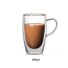 Double Layer Heat Resistant Glass Cup for Tea Milk Lemon Juice Coffee