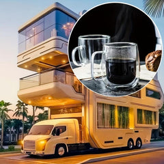 Double Layer Heat Resistant Glass Cup for Tea Milk Lemon Juice Coffee