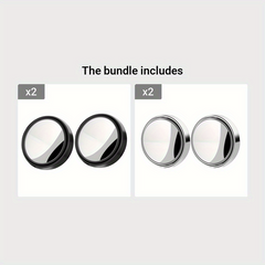 Car Rear View Small Round Mirror 1 Pair