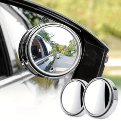 Car Rear View Small Round Mirror 1 Pair