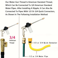 Long Rod High Pressure Car Wash Water Gun Lawn Garden Irrigation Sprinkler