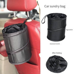 Foldable Car Garbage Can & Seat Back Storage Bag