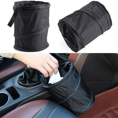 Foldable Car Garbage Can & Seat Back Storage Bag