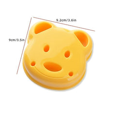 3pcs Cartoon Bear Sandwich Mold Rice Ball Model DIY Kitchen Supplies