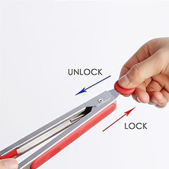 9in Nylon Square Head Food Clip Stainless Steel BBQ Bread Clip