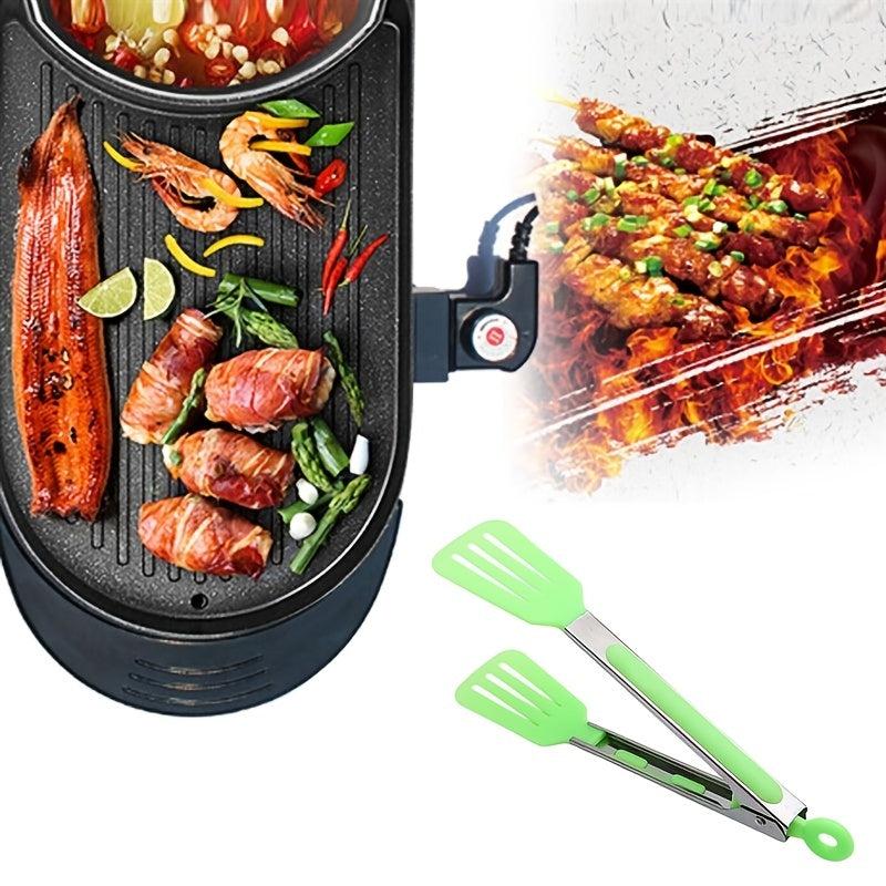 9in Nylon Square Head Food Clip Stainless Steel BBQ Bread Clip