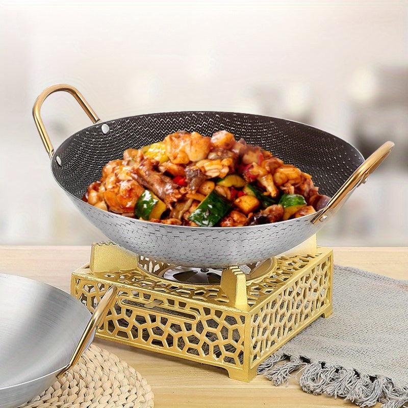 Hotel Double eared Small Pot Stainless Steel Non stick Dry Pot