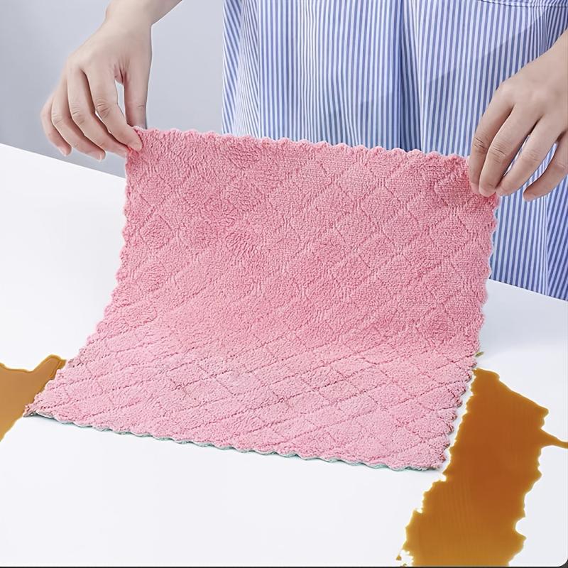 5 Pack Coral Velvet Towels for Kitchen & Bathroom Cleaning