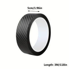 3D Carbon Fiber Sticker Car Threshold Protective Film Anti Scratch