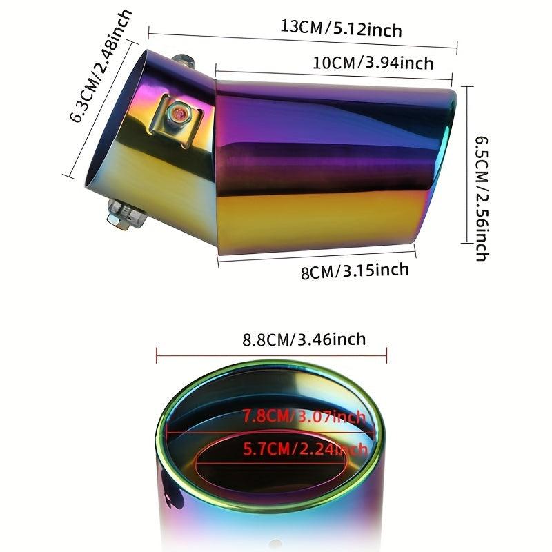 Ceyes Universal Stainless Steel Oval Exhaust Muffler Tip