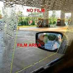 4pcs Car Rearview Mirror Films Anti Rain Fog Waterproof PET Clear Film