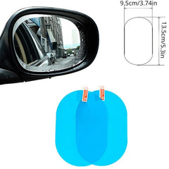 2pcs Car Anti Rain Clear Film Rear Lenses Protection Waterproof Film