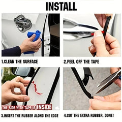 Car Door Protector U Type Universal Edge Guards Strip Rubber Moulding Sealing