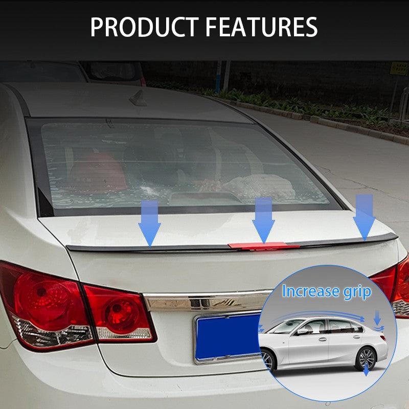 Car Universal Spoiler Racing ABS Three Section Tail Wing Rear Trunk Lip