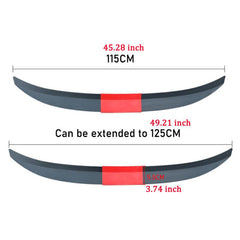 Car Universal Spoiler Racing ABS Three Section Tail Wing Rear Trunk Lip