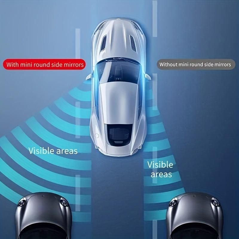 2pcs Adjustable Car Blind Spot Mirror 360 Degree Wide Angle Rearview Mirror