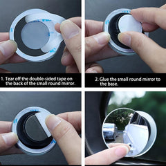 2pcs Car Rearview Mirrors Blindspot Convex Mirror Additional Mirrors