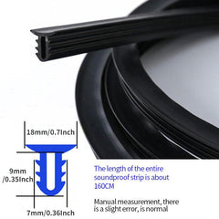 Car Windshield Sealant Dashboard Soundproof Rubber Seal Strip Auto Rubber Seals