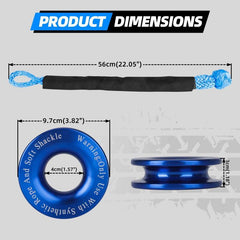 Heavy Duty Off-road 4X4 Traction Shackle with Protective Sleeve Recovery