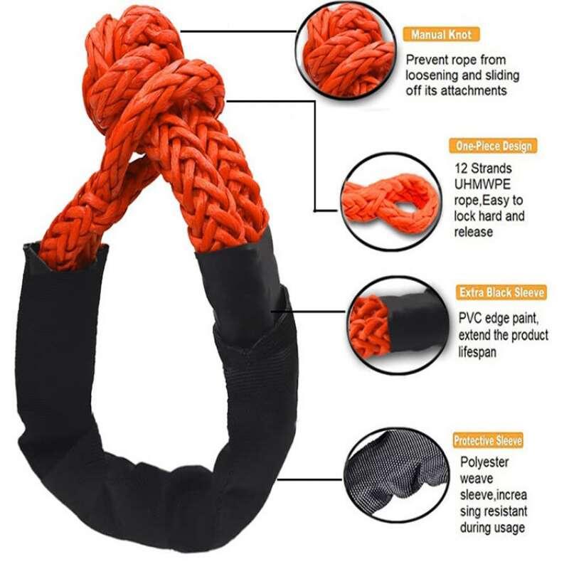 Heavy Duty Off-road 4X4 Traction Shackle with Protective Sleeve Recovery